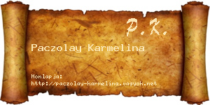Paczolay Karmelina névjegykártya